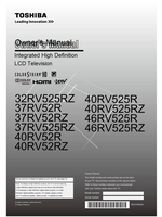 Toshiba 32RV525RZ 37RV52R 37RV52RZ 37RV525RZ 40RV52R 40RV52RZ (64 pages) TV Operating Manual