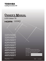 Toshiba 32RV600E 32RV600T 32RV600Y 42RV600E 42RV600T 42RV600Y (40 pages) TV Operating Manuals Toshiba 32RV600E 32RV600T 32RV600Y 42RV600E 42RV600T 42RV600Y (40 pages) TV Operating Manuals