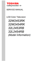 Toshiba 32W2453RK 32W2454RK 32L2453RB 32L2454RB (52 pages) TV Service Manual