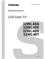 Toshiba 32WL48A 32WL48E 32WL48R 32WL48T 040-200413 (99 pages) TV Service Manual