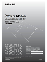 Toshiba 32WLT66A 37WLT66A 42WLT66A 47WLT66A VX1A000109A0 (44 pages) TV Operating Manual