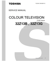 Toshiba 030-200112 32Z13B 32Z13G (40 pages) TV Service Manuals Toshiba 030-200112 32Z13B 32Z13G (40 pages) TV Service Manuals