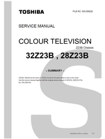 Toshiba 033-200222 32Z23B 28Z23B 32Z23G 28Z23G (47 pages) TV Service Manuals Toshiba 033-200222 32Z23B 28Z23B 32Z23G 28Z23G (47 pages) TV Service Manuals