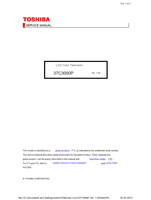 Toshiba 37C3000P (158 pages) TV Service Manual