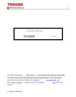 Toshiba 37C3500P (146 pages) TV Service Manual