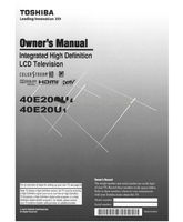 Toshiba 40E200U1 (68 pages) TV Operating Manual