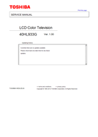 Toshiba 40HL933G (22 pages) TV Service Manual