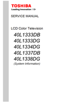 Toshiba 40L1333DB 40L1333DG 40L1334DG 40L1337DB 40L1338DG (28 pages) TV Service Manual
