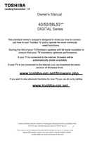Toshiba 58L53** (72 pages) TV Operating Manual