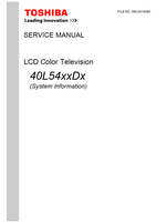 Toshiba 40L54xxDx 050-2014080 (28 pages) TV Service Manual