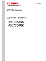 Toshiba 40L7363RK 40L7356RK (141 pages) TV Service Manual
