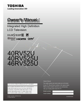 Toshiba 40RV52U 40RV525U 46RV525U VX3A00041800 (64 pages) TV Operating Manual