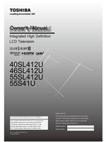 Toshiba 40SL412U 46SL412U 55SL412U 55S41U (62 pages) TV Operating Manual