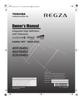 Toshiba 40XV648U 46XV648U 52XV648U VX1A00144500 (70 pages) TV Operating Manual