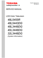 Toshiba 48L5455R 48L5443DG 48L3448DG 40L3448DG 32L3448DG 050-2014172 (40 pages) TV Service Manual
