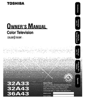 Toshiba COLORSTREAM 32A33 (35 pages) TV Operating Manual