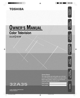 Toshiba COLORSTREAM 32A35 (36 pages) TV Operating Manual