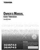 Toshiba COLORSTREAM 32AF43 (47 pages) TV Operating Manual