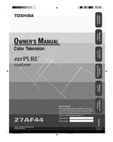 Toshiba FSTPURE COLORSTREAM 27AF44 (37 pages) TV Operating Manual
