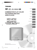 Toshiba MD14F52 MD20F52 5W20101A (56 pages) TV/DVD Combo Operating Manuals Toshiba MD14F52 MD20F52 5W20101A (56 pages) TV/DVD Combo Operating Manuals