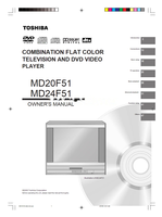 Toshiba MD20F51 MD24F51 5S10101A (56 pages) TV/DVD Combo Operating Manuals Toshiba MD20F51 MD24F51 5S10101A (56 pages) TV/DVD Combo Operating Manuals