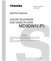 Toshiba MD9DN1R 140-200327A (32 pages) TV/DVD Combo Service Manuals Toshiba MD9DN1R 140-200327A (32 pages) TV/DVD Combo Service Manuals