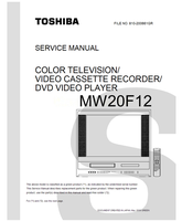 Toshiba MW20F12 810-200661GR (104 pages) TV/DVD Combo Service Manuals Toshiba MW20F12 810-200661GR (104 pages) TV/DVD Combo Service Manuals