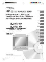 Toshiba MW20F12 MW24F12 5W50101A (68 pages) TV/DVD Combo Operating Manual