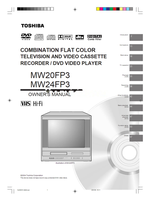 Toshiba MW20FP3 MW24FP3 5L00301C (64 pages) TV/DVD Combo Operating Manual