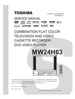 Toshiba MW24H63 810-200710GR (114 pages) TV/DVD Combo Service Manuals Toshiba MW24H63 810-200710GR (114 pages) TV/DVD Combo Service Manuals
