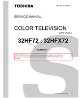 Toshiba 32HF72 32HFX72 36HFX72 36HF72 023-200213 (111 pages) TV Service Manual
