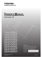 Toshiba 19AV550E 19AV550T 19AV550Y 26AV550E 26AV550T 26AV550Y (36 pages) TV Operating Manual