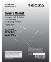 Toshiba 40XV645U 46XV645U 52XV645U VX1A00137800 (70 pages) TV Operating Manual