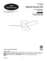 Harbor Breeze MZ44BNK3LRMazon44in Ceiling Fan Operating Manual