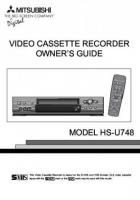 Mitsubishi HSU748 VCR Operating Manual