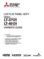 Mitsubishi LT37131 LT46131 TV Operating Manual