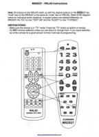 Mitsubishi MR25/27 DiagramOM Universal Remote Control Operating Manual