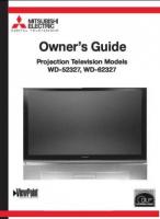 Mitsubishi WD52327 WD62327 TV Operating Manual