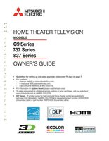 Mitsubishi WD60737 WD60C9 WD65737 TV Operating Manual