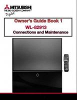 Mitsubishi WL82913 TV Operating Manual