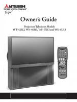 Mitsubishi WS48313 WS55313 WS65313 TV Operating Manual