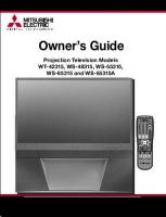 Mitsubishi WS48315 WS55315 WS65315 TV Operating Manual