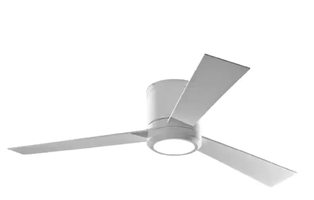 Monte Carlo Clarity 52 in LED Indoor Matte White Flush Mount with White Blades Ceiling Fan