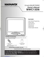 Magnavox MWC13D6 TV/DVD Combo Operating Manual