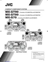 JVC MXGT90 MXGT80 MXG70 Compact Component System Audio System Operating Manual