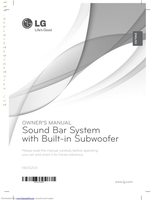 LG NB2520A Sound Bar System Operating Manual