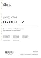 LG OLED55CXPUAOM TV Operating Manual