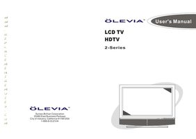 Olevia 237T TV Operating Manual