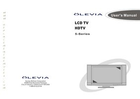 Olevia 527V 532H TV Operating Manual