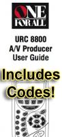 One For All URC8800 & Codes Universal Remote Control Operating Manual